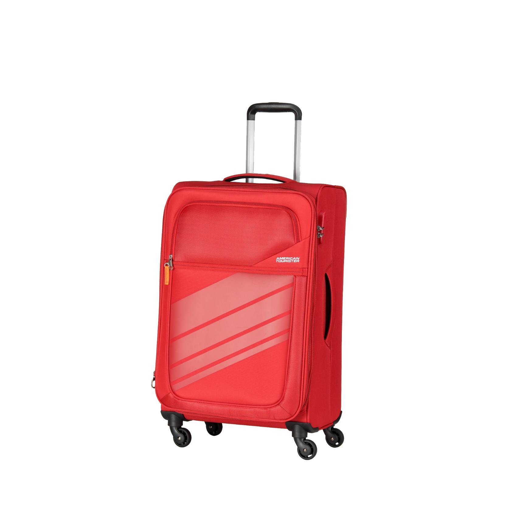 american tourister red trolley bag